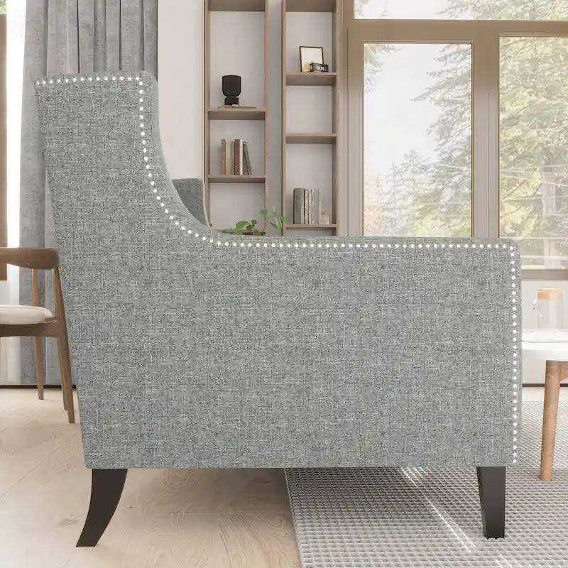 Naro Mid-Century Modern Fabric 3-Seater Sofa with Tufted Backrest by Christopher Knight Home