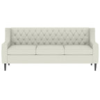 Naro Mid-Century Modern Fabric 3-Seater Sofa with Tufted Backrest by Christopher Knight Home