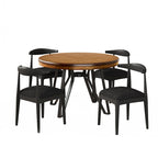 Cortina Fabric and Rubberwood 5 Piece Dining Set by Christopher Knight Home