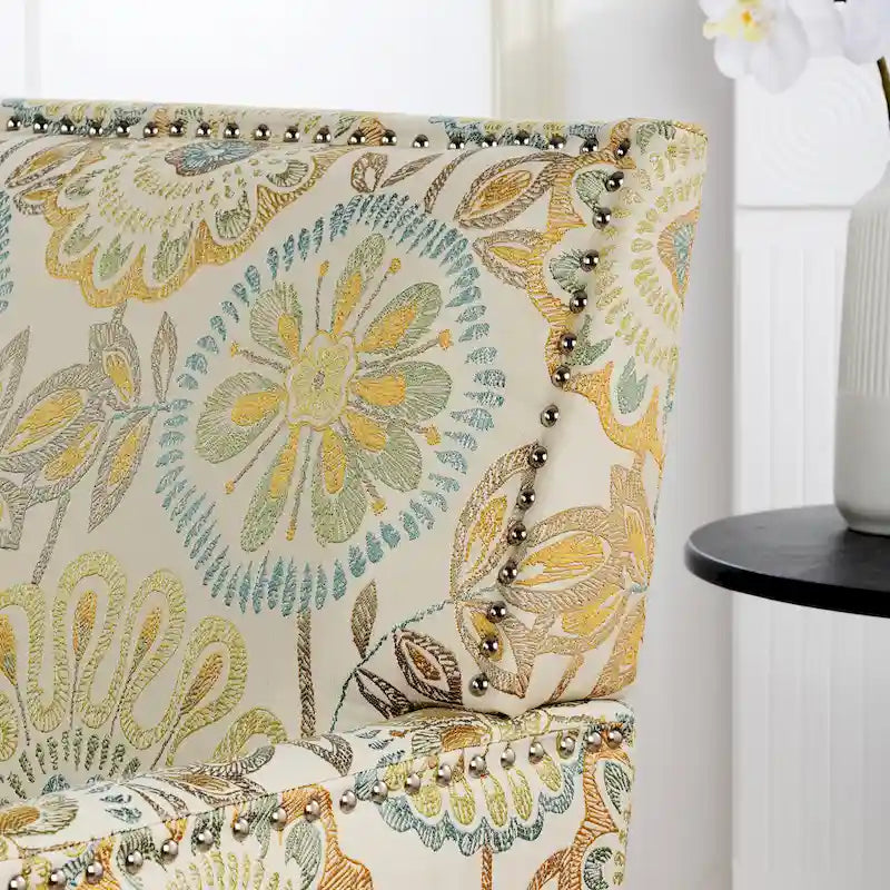 GDFStudio - Bella Modern Accent Chair for Living Room with Birch Legs and Comfortable Fabric Upholstery