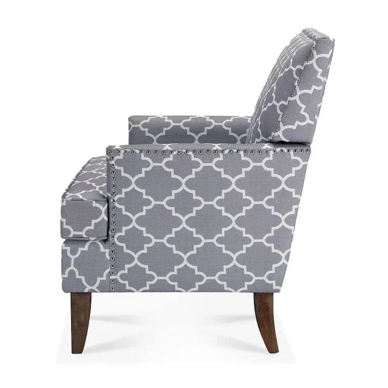 GDFStudio - Bella Modern Accent Chair for Living Room with Birch Legs and Comfortable Fabric Upholstery