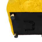 Modern Velvet Upholstered Square Tufted Ottoman by GDFStudio