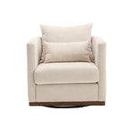 GDFStudio - Harper Chenille Swivel Barrel Chair with Sturdy Metal Base and Ergonomic Design