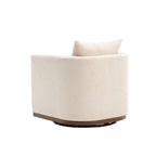 GDFStudio - Harper Chenille Swivel Barrel Chair with Sturdy Metal Base and Ergonomic Design