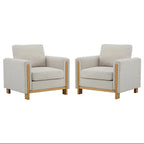 Christopher Knight Home - Harmonia Upholstered Armchair with Solid Wood Frame and Plush Cushioning