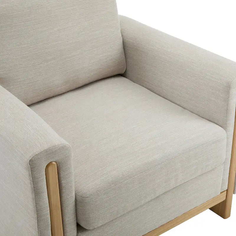 Christopher Knight Home - Harmonia Upholstered Armchair with Solid Wood Frame and Plush Cushioning
