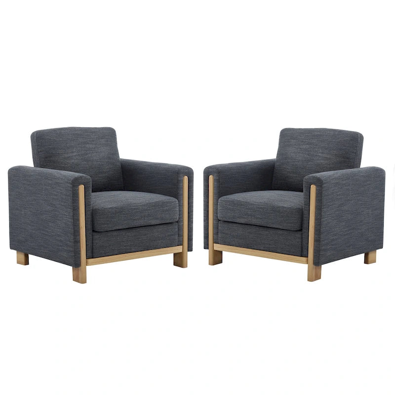 Christopher Knight Home - Harmonia Upholstered Armchair with Solid Wood Frame and Plush Cushioning
