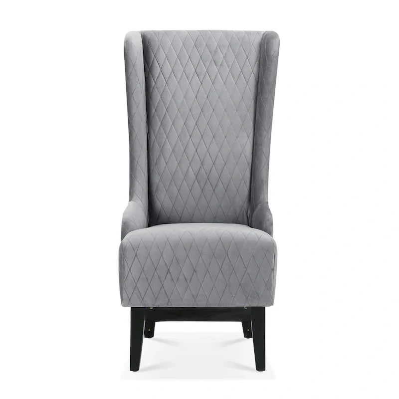 Christopher Knight Home - Evelyn High-Back Velvet Wingback Chair with Wooden Legs