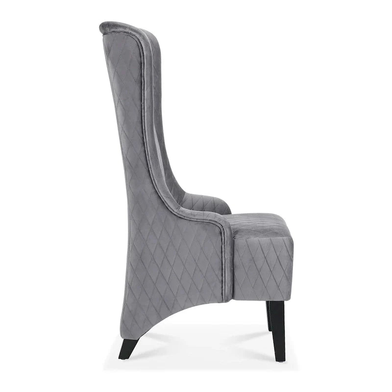 Christopher Knight Home - Evelyn High-Back Velvet Wingback Chair with Wooden Legs