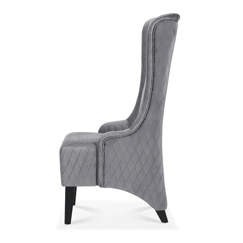 Christopher Knight Home - Evelyn High-Back Velvet Wingback Chair with Wooden Legs