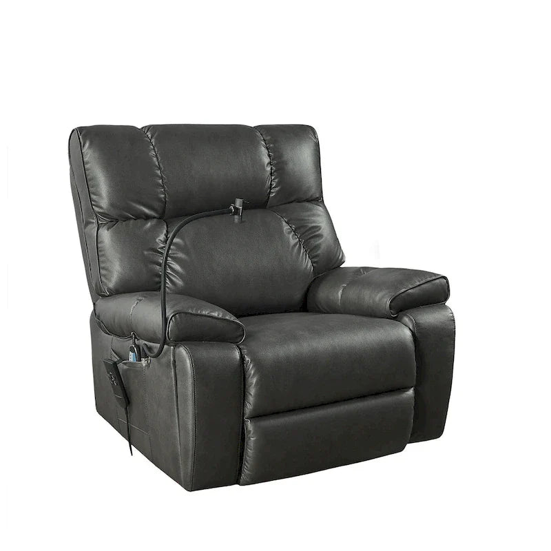 Christopher Knight Home - Power Lift Recliner Chair with Dual Motors, Massage, Heat, Cup Holders & Adjustable Phone Holder