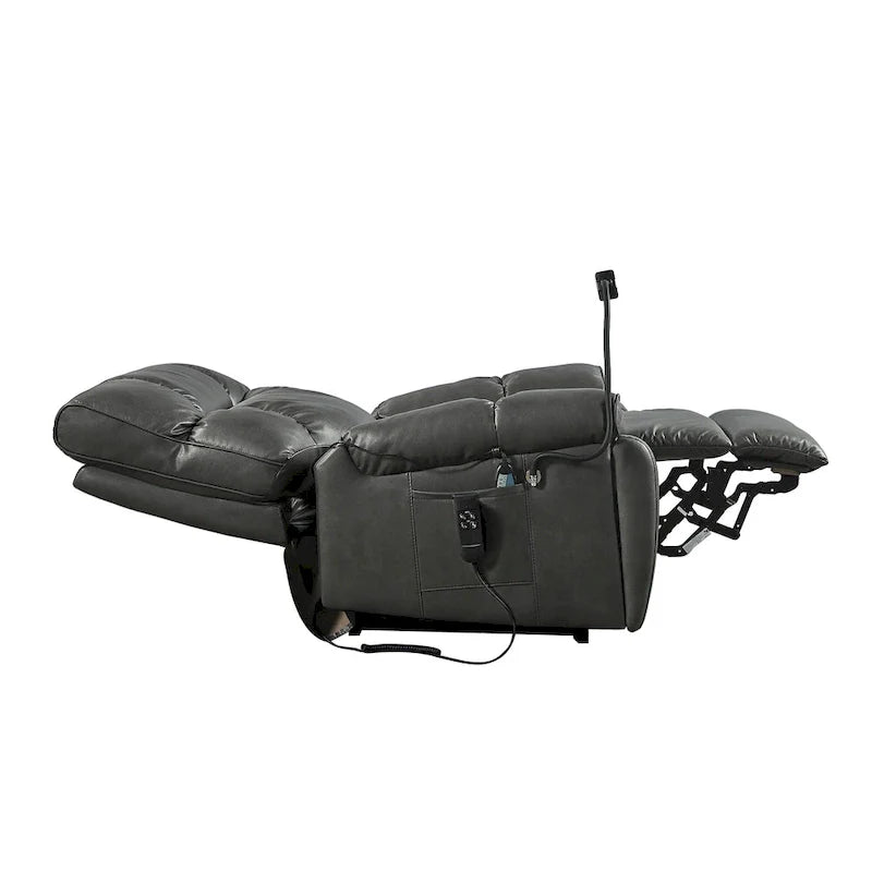 Christopher Knight Home - Power Lift Recliner Chair with Dual Motors, Massage, Heat, Cup Holders & Adjustable Phone Holder