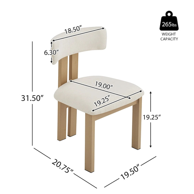 Astura Upholstered Dining Chairs, Iron Frame, Set of 2 by Christopher Knight Home