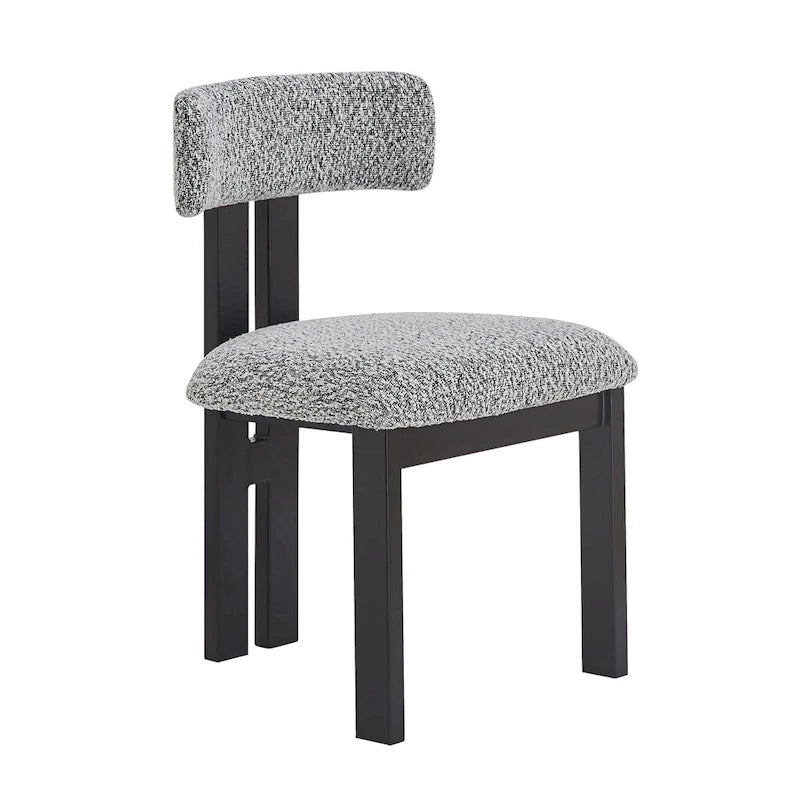 Astura Upholstered Dining Chairs, Iron Frame, Set of 2 by Christopher Knight Home
