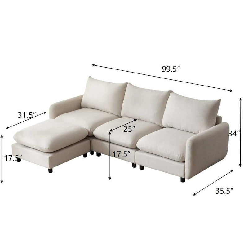 Christopher Knight Home - Evelyn Modern Modular Upholstery Sectional Sofa