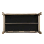 Christopher Knight Home - 48.4 Rectangle Tufted Upholstered Cocktail, Leather Ottoman Coffee Table with Rubber Wood Frame