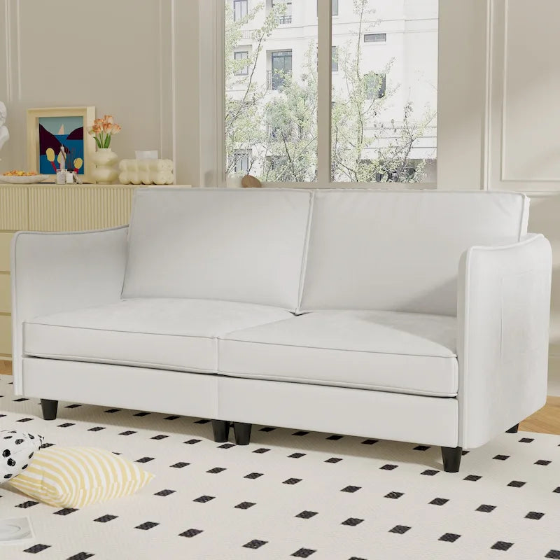 Christopher Knight Home - Hadley 74.27 Loveseat Sofa with Mid-Century Modern Design