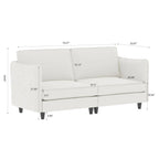 Christopher Knight Home - Hadley 74.27 Loveseat Sofa with Mid-Century Modern Design