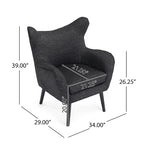 Eiden Wingback Club Chair by Christopher Knight Home