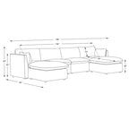 Cypress U-shape Sectional Couches Modular Sofa with Ottoman