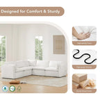 Cypress U-shape Sectional Couches Modular Sofa with Ottoman