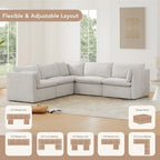 Cypress U-shape Sectional Couches Modular Sofa with Ottoman