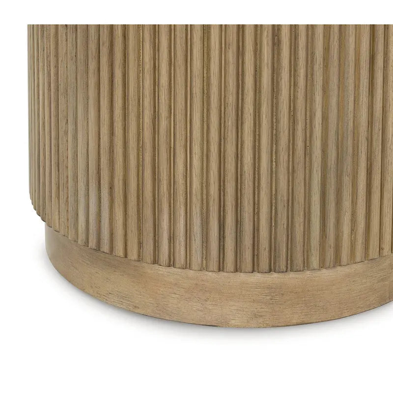 Signature Design by Ashley Camdill Light Brown/White Coffee Table - 42 W x 42 D x 17.5 H