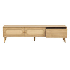 TV Stand for TVs up to 80 , Modern Farmhouse Media Console, Entertainment Center with Solid Wood Legs