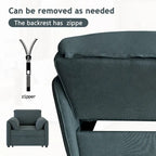 Roomfitters Convertible Sofa Bed, 3 in 1 Sleeper Chair with Adjustable Backrest and Thick Cushions, Linen Frame