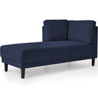 65 Modern Linen Corner Chaise Lounge with Removable Cushions, Sleeper Sofa Bed, Leisure Sofa, Upholstered Chaise Lounge