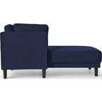 65 Modern Linen Corner Chaise Lounge with Removable Cushions, Sleeper Sofa Bed, Leisure Sofa, Upholstered Chaise Lounge