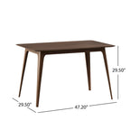 5 Piece Dining Table and Chair Set, Wooden Kitchen Furniture Set with Rectangular Table and 4 Upholstered Chairs