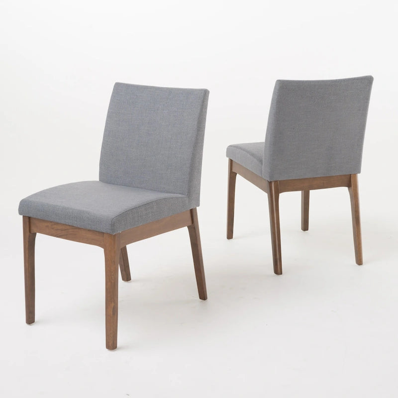 5 Piece Dining Table and Chair Set, Wooden Kitchen Furniture Set with Rectangular Table and 4 Upholstered Chairs