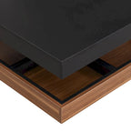 Modern 2-Tier Square 360Rotating Coffee Table with 3 Detachable Tray