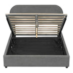 Full Size Upholstered Platform Bed with Hydraulic Storage System
