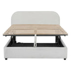 Full Size Upholstered Platform Bed with Hydraulic Storage System