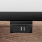 Floating Bed Frame King Size with LED Lights and Charging Station