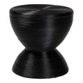 Tokyo Laminated Natural Rattan Side Table - Hourglass Table with Sculptural Design, Boho Chic Style for Living Room