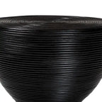 Tokyo Laminated Natural Rattan Side Table - Hourglass Table with Sculptural Design, Boho Chic Style for Living Room