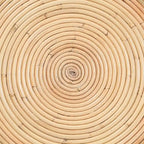 Tokyo Laminated Natural Rattan Side Table - Hourglass Table with Sculptural Design, Boho Chic Style for Living Room