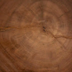 Eliada Hand-carved Suar Wood Side Table - Wavy Sculptural Accent Table, Modern Boho Style for Living Room or Bedroom