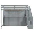 Full Over Full Size Murphy Bed with Hydraulic Lift & Desk Design