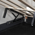 Upholstered Frame Daybed with Underneath Flip-up Storage and Irregular Guardrail, Full Size Sofa Bed for Bedroom Living Room