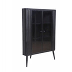 3-Tier Corner Storage Cabinet with Tempered Glass Doors, Removeable Shelves & Metal Frame, Freestanding Space-Saving Organizer