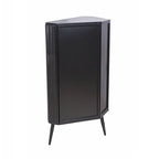 3-Tier Corner Storage Cabinet with Tempered Glass Doors, Removeable Shelves & Metal Frame, Freestanding Space-Saving Organizer