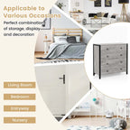 Costway 4-Drawer Dresser Modern Chest of Drawers Wooden Storage