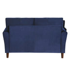 Brown Velvet Upholstery 1Pc Comfort Loveseat Plush Seatbacks Tufted Detail Solid Wood Frame Modern Living Room Furniture
