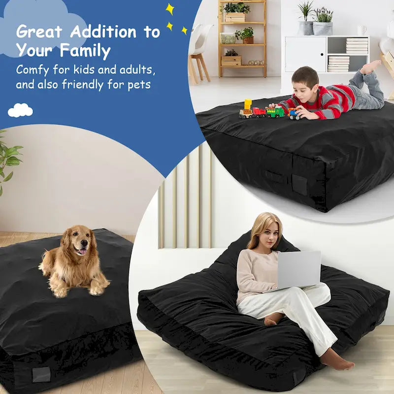 Costway 57 x 57 Crash Pad Sensory Mat with Foam Blocks & Washable - See Details
