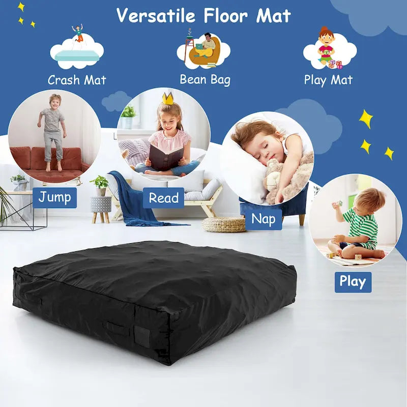 Costway 57 x 57 Crash Pad Sensory Mat with Foam Blocks & Washable - See Details