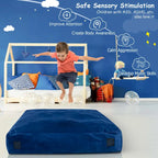 Costway 57 x 57 Crash Pad Sensory Mat with Foam Blocks & Washable - See Details
